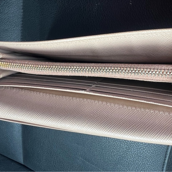 Prada Taupe Wallet with Bow Detail - Picture 7 of 9